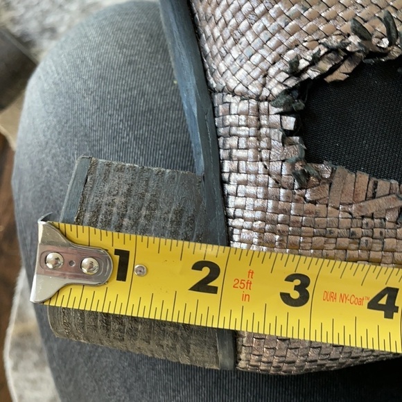 Cafe Noir Metallic Woven Leather Booties - Picture 13 of 13